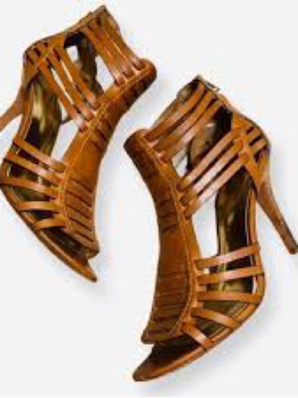 Coach Strappy High-Heel Sandals in Brown